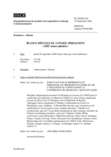 Journal de la 1282ème séance spéciale du Conseil permanent