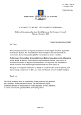 Statement by the Delegation of Norway on the attacks on freedom of opinion and expression and on media freedom in Belarus