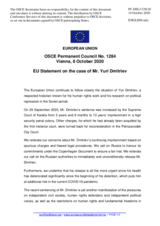 Statement by the German EU Presidency on the case of Mr. Y. Dmitriev