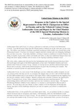 Statement by the Delegation of the United States of America in response to the update by Ambassador Heidi Grau, and to the report by Ambassador Yaşar Halit Çevik