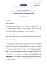 Report by the OSCE Special Representative and Co-ordinator for Combating Trafficking in Human Beings, Mr. Valiant Richey