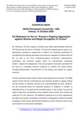 Statement by the German EU Presidency on Russia’s ongoing aggression against Ukraine and illegal occupation of Crimea