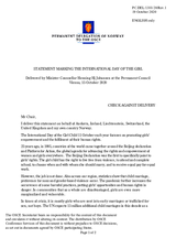 Statement by the Delegation of Norway, also on behalf of Andorra, Iceland, Liechtenstein, Switzerland and the United Kingdom, on the International Day of the Girl Child