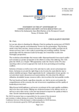 Statement by the Delegation of Norway on the commemoration of the 20th Anniversary of United Nations Security Council Resolution 1325 