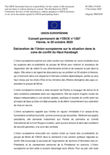 Déclaration de l’Union européenne sur la situation dans la zone de conflit du Haut-Karabagh