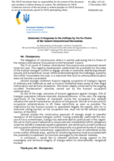 Statement by the Delegation of Ukraine in response to the address by the Co-chairs of the Geneva International Discussions