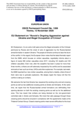 Statement by the German EU Presidency on Russia’s ongoing aggression against Ukraine and illegal occupation of Crimea