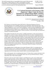 Statement by the Delegation of the United States of America on the Moscow Mechanism invoked by seventeen OSCE Participating States