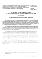 Statement by the German EU Presidency regarding the conflict in and around Nagorno-Karabakh 