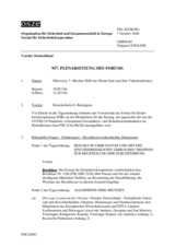 Journal der 957. Plenarsitzung des Forums