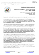 Statement by the Delegation of the United States of America in response to the address by the Co-Chairs of the Minsk Group, address by the PR of the CiO on the Conflict Dealt with by the OSCE Minsk Conference, and to the report by the Head of the HLPG