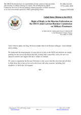 Statement by the Delegation of the United States of America in response to the statement by the Delegation of the Russian Federation