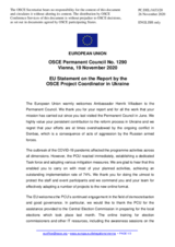 Statement by the German EU Presidency in response to the report by the OSCE Project Co-ordinator in Ukraine, Ambassador Henrik Villadsen