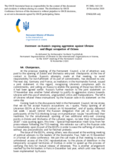 Statement by the Delegation of Ukraine on Russia’s ongoing aggression against Ukraine and illegal occupation of Crimea