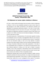 Statement by the German EU Presidency on human rights violations in Belarus