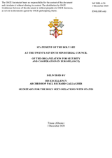 H.E. Archbishop Paul Richard Gallagher, Secretary for Relations with States