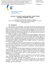 Statement by the Delegation of Ukraine on Russia’s ongoing aggression against Ukraine and illegal occupation of Crimea