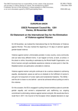 Statement by the German EU Presidency on the International Day for the Elimination of Violence against Women