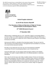 H.E. Mr. Dominic Raab, First Secretary of State and Secretary of State for Foreign, Commonwealth and Development Affairs