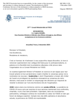 H.E. Ms. Sophie Wilmes, Deputy Prime Minister and Minister of Foreign Affairs, European Affairs and Foreign Trade and the Federal Cultural Institutions