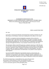 Statement by the Delegation of Norway in response to the address by the President of the International Committee of the Red Cross, Mr. P. Maurer