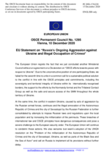 Statement by the German EU Presidency on Russia’s ongoing aggression against Ukraine and illegal occupation of Crimea
