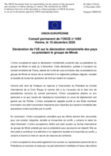 Déclaration de l’UE sur la déclaration ministérielle des pays co-présidant le groupe de Minsk