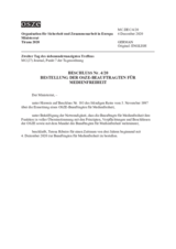 DECISION No.4, APPOINTMENT OF THE OSCE REPRESENTATIVE ON FREEDOM OF THE MEDIA