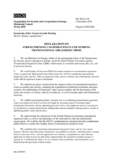 DOCUMENT No.1, DECLARATION ON STRENGTHENING CO-OPERATION IN COUNTERING TRANSNATIONAL ORGANIZED CRIME