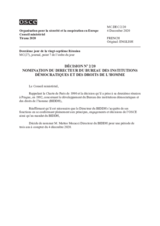 DECISION No.2, APPOINTMENT OF THE DIRECTOR OF THE OFFICE FOR DEMOCRATIC INSTITUTIONS AND HUMAN RIGHTS