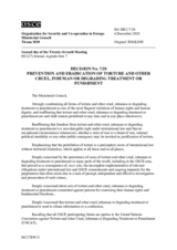 DECISION No.7, PREVENTION AND ERADICATION OF TORTURE AND OTHER CRUEL, INHUMAN OR DEGRADING TREATMENT OR PUNISHMENT