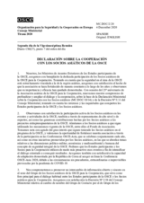 DOCUMENT No.2, DECLARATION CO-OPERATION WITH THE OSCE ASIAN PARTNERS