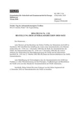 DECISION No.1, APPOINTMENT OF THE OSCE SECRETARY GENERAL