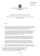 Statement by the Delegation of Norway on the Structured Dialogue
