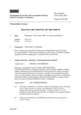 Journal of the 961st Plenary Meeting of the Forum for Security Co-operation