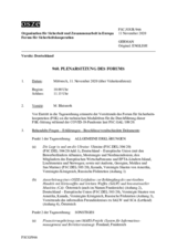 Journal der 960. Plenarsitzung des Forums