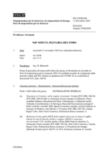 Giornale della 960a Seduta plenaria del Foro di cooperazione per la sicurezza