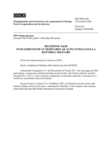 Decisione N.6/20 del Foro di cooperazione per la sicurezza