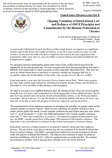 Statement by the Delegation of the United States of America on Russia’s ongoing aggression against Ukraine and illegal occupation of Crimea