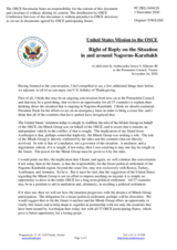 Statement by the Delegation of the United States of America in response to the statements by delegations