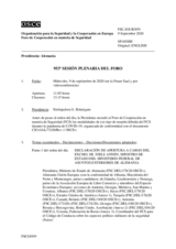 Diario de la 953ª Sesión plenaria del Foro de Cooperación en materia de Seguridad 