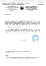 Information Exchange by the Delegation of North Macedonia on Conventional Arms Transfer Information Exchange by the Delegation of North Macedonia on Conventional Arms Transfer