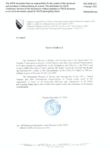 Response by the Delegation of Bosnia and Herzegovina to the Questionnaire on the Code of Conduct on Politico-Military Aspects of Security Response by the Delegation of Bosnia and Herzegovina to the Questionnaire on the Code of Conduct on Politico-Military Aspects of Security