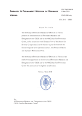 Response by the Delegation of Denmark to the Questionnaire on Anti-Personnel Mines and Explosive Remnants of War Response by the Delegation of Denmark to the Questionnaire on Anti-Personnel Mines and Explosive Remnants of War