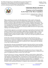 Statement by the Delegation of the United States of America in response to the presentations by the Chairpersons of the Security Committee; the Economic and Environmental Committee; and the Human Dimension Committee