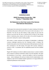 Statement by the German EU Presidency on the 51st round of the Geneva International Discussions, held on 10 and 11 December 2020