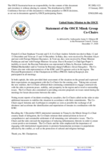 Statement of the OSCE Minsk Group Co-Chairs delivered by the Delegation of the United States of America, also on behalf of France and the Russian Federation