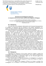 Statement by the delegation of Ukraine on concerns about democratic standards and violations of international obligations by the authorities in Ukraine