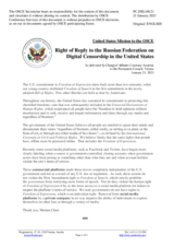 Statement by the Delegation of the United States of America in response to the statement by the Delegation of the Russian Federation