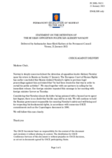 Statement by the Delegation of Norway on the detention of opposition politician Mr. A. Navalny in the Russian Federation